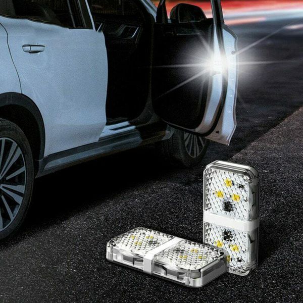 

2pcs 6 leds car openning door warning light safety anti-collision flash lights wireless magnetic alarm signal lamp