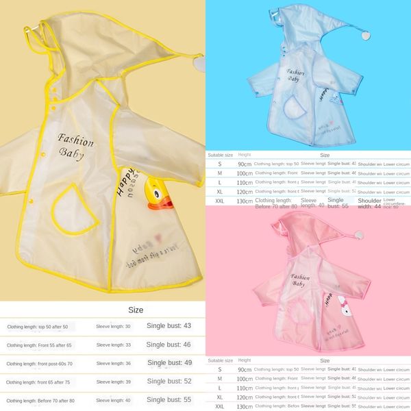 

baby raincoat 1-3 years old 2 children boy kindergarten yellow duck children poncho rain boots cloak rain boots cloak all-in-one girl, Black