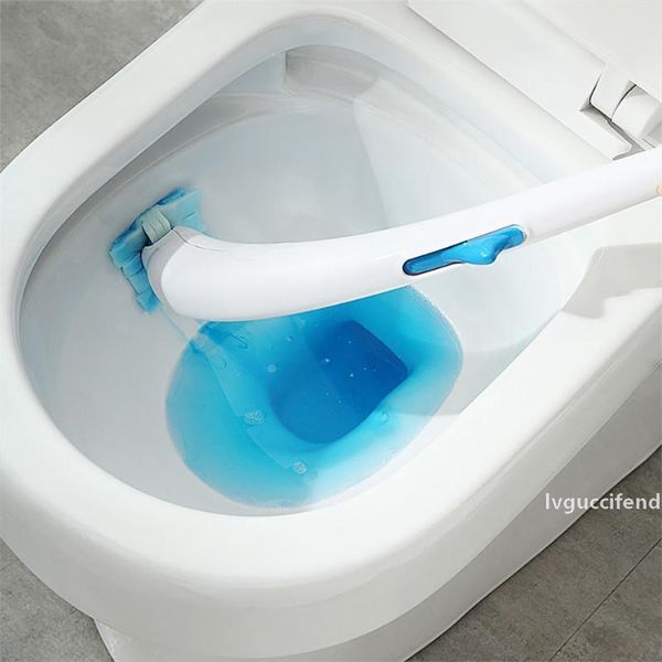

toilet brush with detergent bathroom portable disposable stand scrubber cleaner