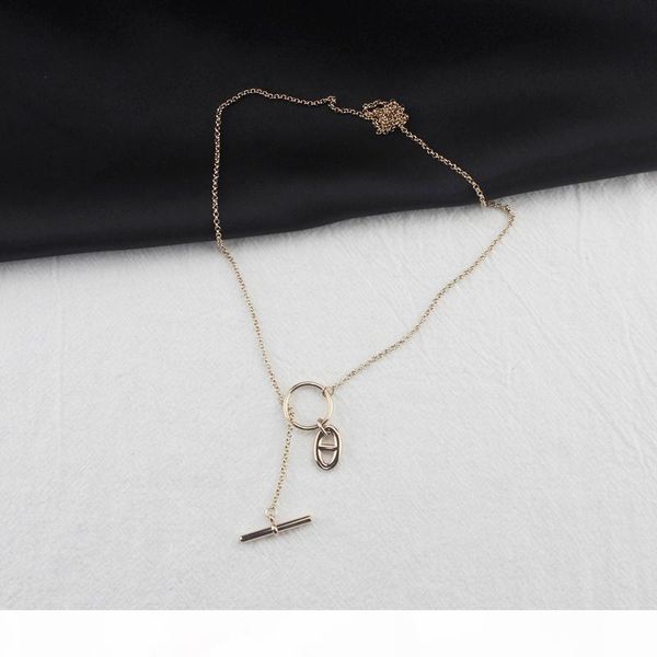 

925 sterling silver women long necklaces pig nose womens sweater chain charms wedding jewelry