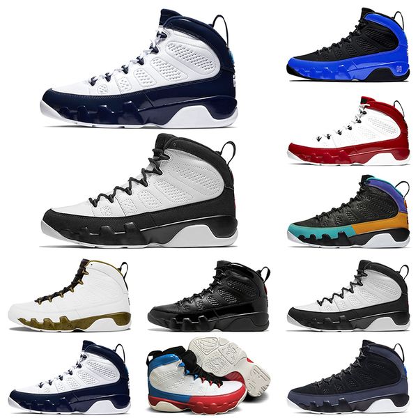 

jumpman 9 9s men basketball shoes racer royal blue unc space men's trainers sports sneaker size 40-47