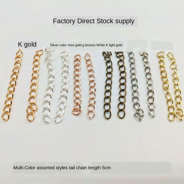 

diy material handmade beads standard extended diy accessories accessories adjusting extended chain tail chain, Silver
