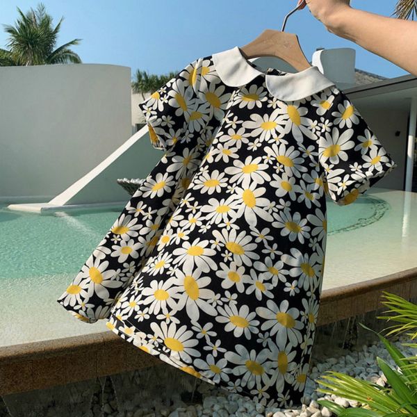 

2020 summer new arrival girls fashion princess daisy dress girl dress girls dresses, Red;yellow