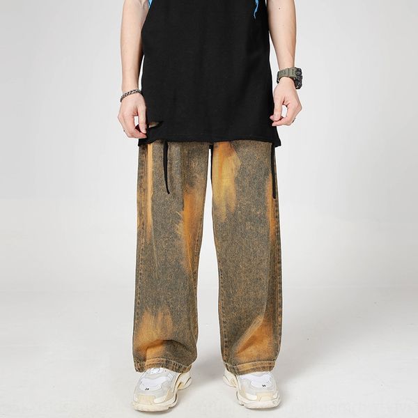 

oxo5s промытые старый галстук-окрашенные градиент джинсовые брюки мужские улица хип-хоп хип-хоп джинсы и брюки джинсы мода бренд потерять ши, Blue