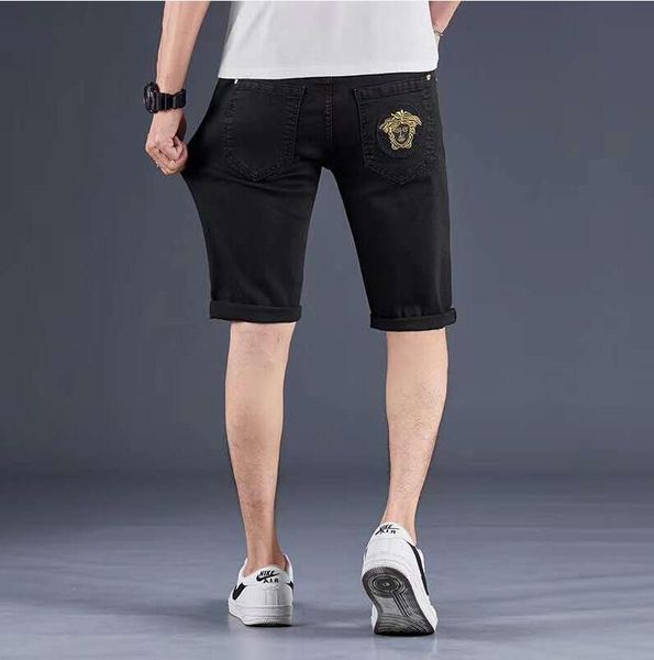 

new mens pencil pants 2019 fashion men casual slim fit straight stretch feet skinny zipper jeans for male sell trousers