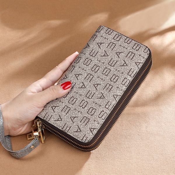 

2020 new mobile phone small wallet women's long multi-functional small bag fashion mobile phone bag large capacity wallet coin purse, White