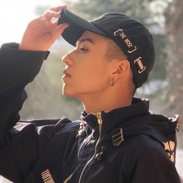 

summer korean style all-match men' street fashion hip-hop baseball baseball brand hat cap sunscreen fashion casual hip-hop cap, Blue;gray