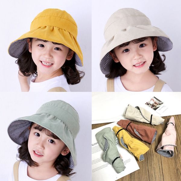 

new bucket bucket fisherman parent-child empty children sun outdoor travel sun hat fisherman hat, Blue;gray