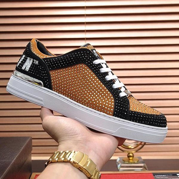 

new 2020 luxury men sneakers shoes fashion leather platform shoes flat casual with original box scarpe da uomo footwears lo -top