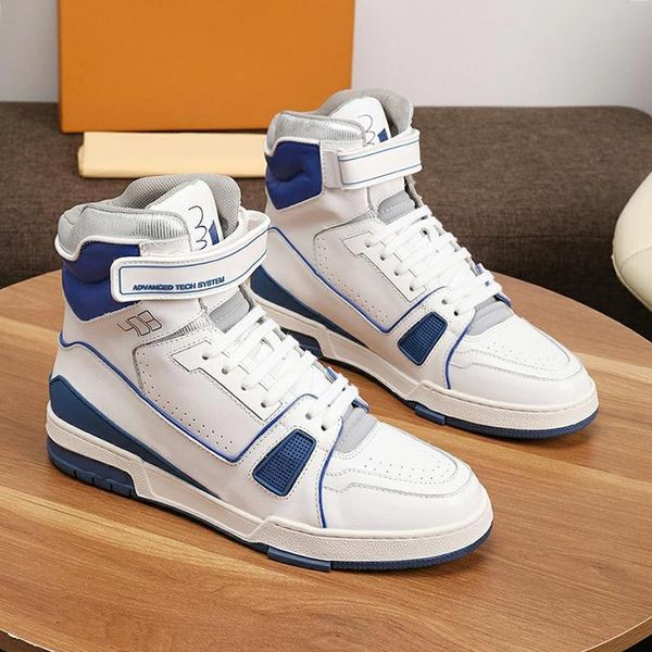 

fashion classic trainer sneaker mid -men 's shoes herren sportschuhe vintage lace -up design style men shoes outdoor walking soft, Black