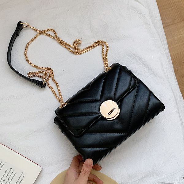 

женской сумка новой моды дикой сумка небольшого квадрата простой цепь плечо