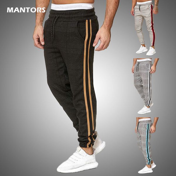 

men's pants striped joggers mens print sweatpants hip hop streetwear spring autumn casual men trousers skinny 2021 clothing, Black