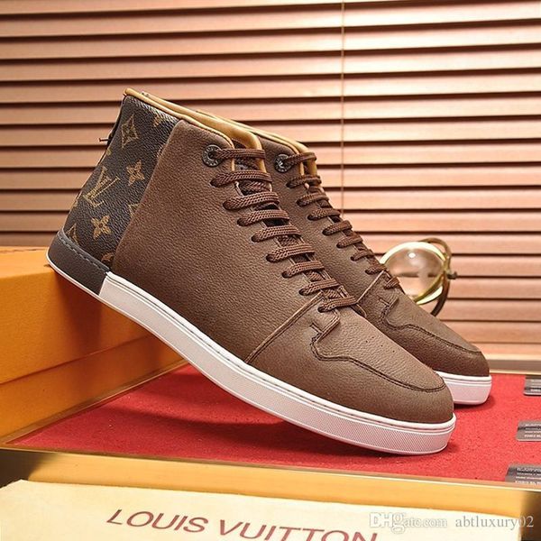 

men 's shoes scarpe da uomo lightweight autumn and winter shoes fashion footwears lace -up luxury high casual men sho, Black