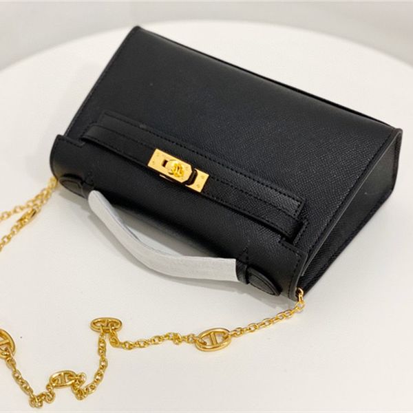 

2020 calf material 22cm bag with chian strap multi-color small square bag leather handbag double zipper small shoulder bag