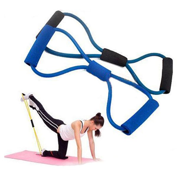 

1 pc 8 shaped resistance training bands workout exercise tube resistance rope selling yoga fitness accessories