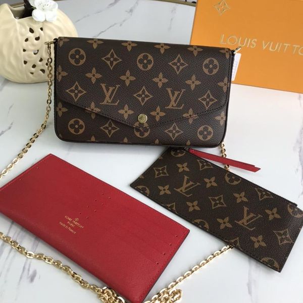 

trend classic type womens leather chain crossbody bag wallet purses envelope clutch bag luxury designer ladies shoulder bags drop ship