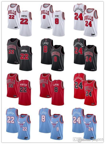 

mensÂ womensÂ youth chicago bulls 22 otto porter 24 lauri markkanen 8 zach lavine black red custom basketballÂ jerseys