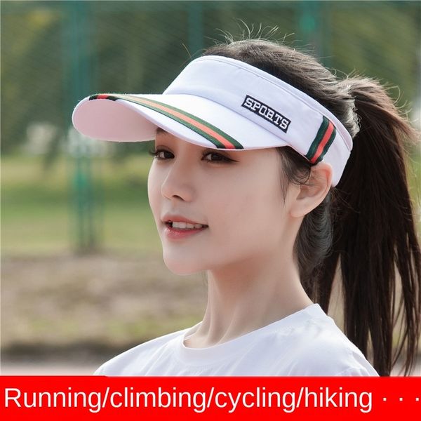 

sun women's summer outdoor sports all-match sun hat men's running empty sunscreen 2020 new outdoor sports hat, Blue;gray