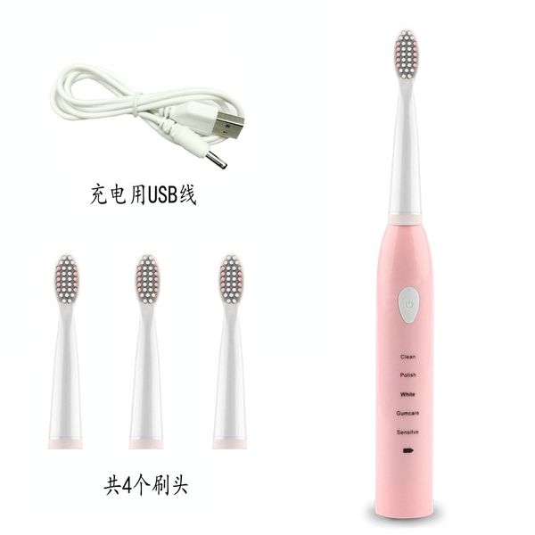 

new powerful sonic electric toothbrush rechargeable 32000time/min ultrasonic waterproof teeth brush washable electronic 4 colors whitening
