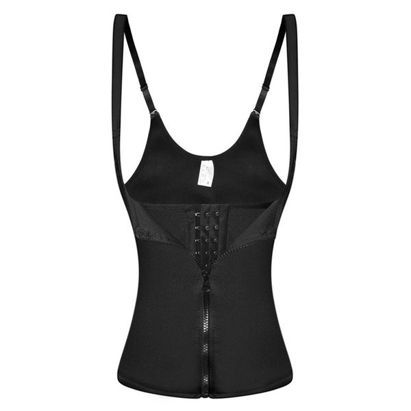 

женская талия тренер корсета жилет для похудения body shaper cincher с zipper регулируемые ремни для, Black;brown