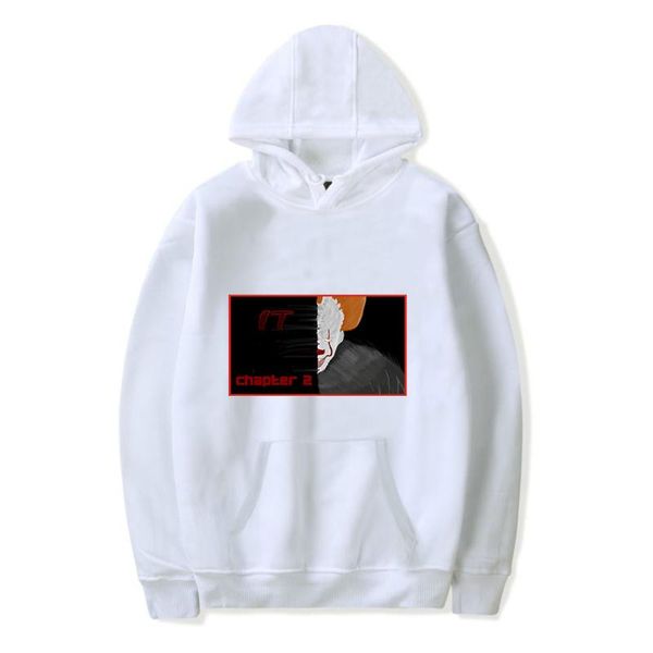 

new it: chapter two hoodies fashion clown print hoodies men women autumn cotton sweatshirts 90s retro hipster korean pullovers, Black