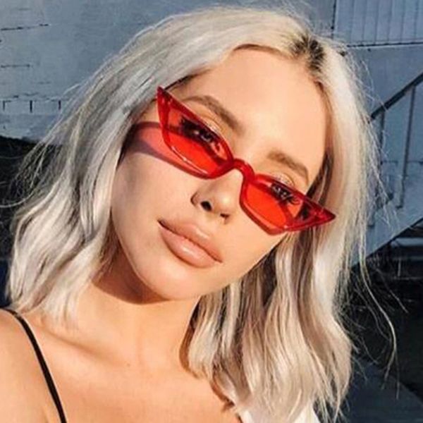 

small frame fashion personalized sun sun jelly color glasses fashion all-match cat's eye sun glasses, White;black