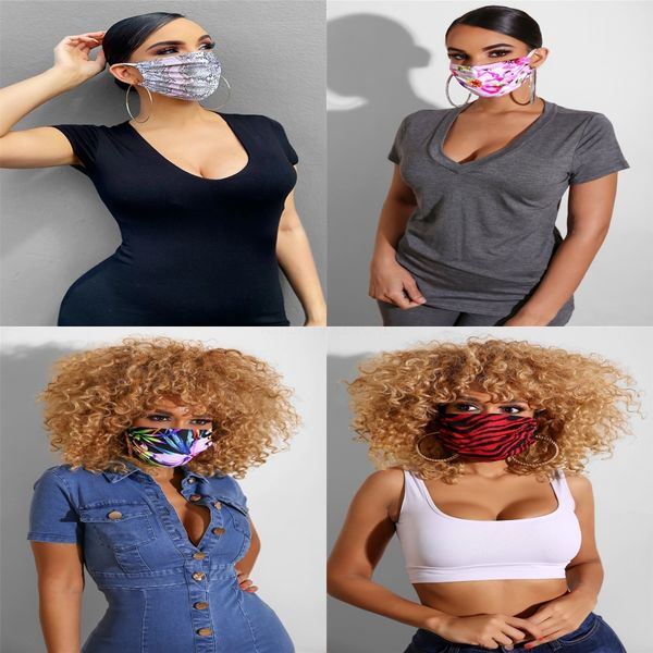 

reusable women men kids 3d fun protective mouth face mask mark fabric facemask washable hip hop party magic#832, Black