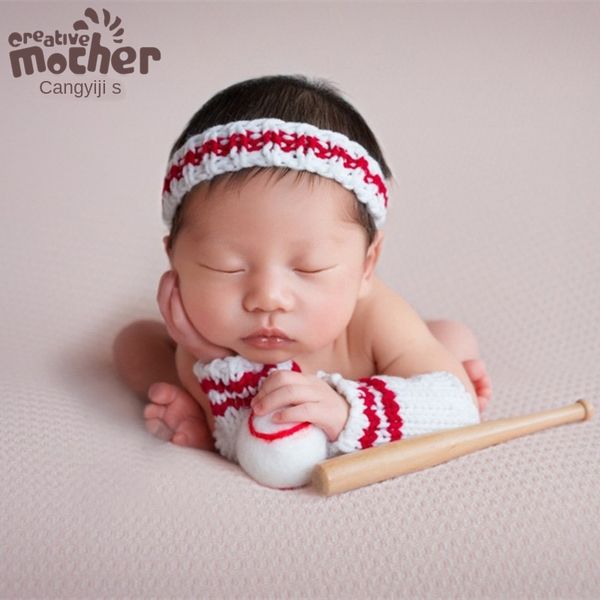 

детская фотография одежда шерстяной тканого ребенка фото стиля одежды шляпа костюм бейсбол костюм бейсбол равномерной 353, Yellow