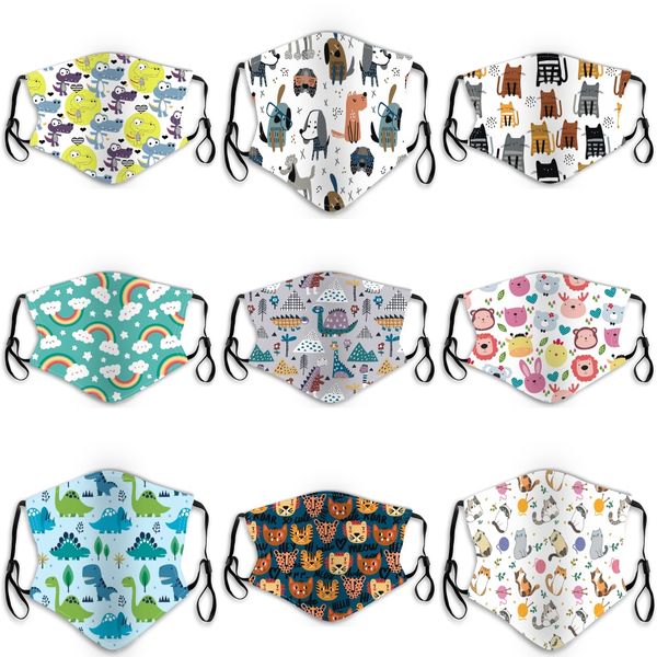 

16types cotton reusable cute cartoon face mouth masks unisexwomen anti dust haze mouth er muffle masque#796