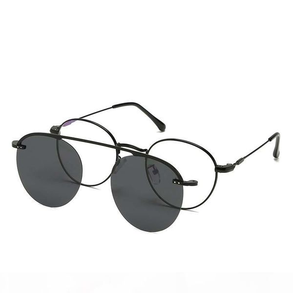 

круглый optical spectacle рамка для мужчины женщины с зажимом о uv400 поляризованных солнцезащитных очках магнитных очков мужского вождения, White;black