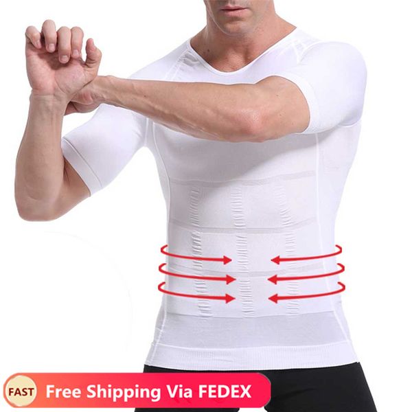 

men's slimming shaper posture vest male belly abdomen for corrector compression body building fat burn chest tummy shirt corset