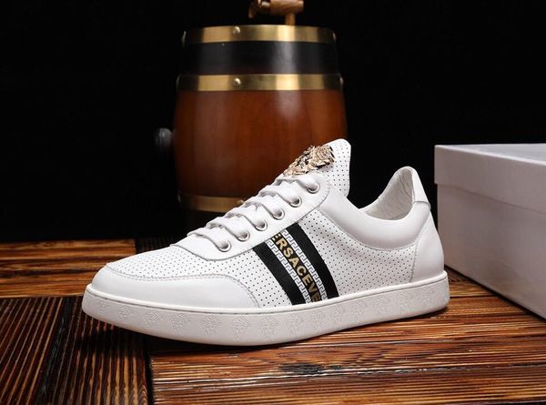 

2020-2019z italian men's designer shoes casual shoes and suede sneakers green red striped casual designer sports shoelace box, size 38