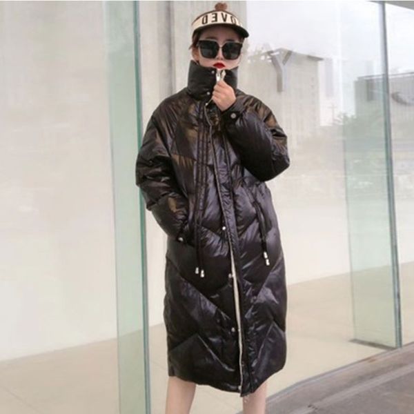 

new winter jacket female parka coat for women's 90% white duck down coat jackets and coats large size oversize long snow outwear, Black