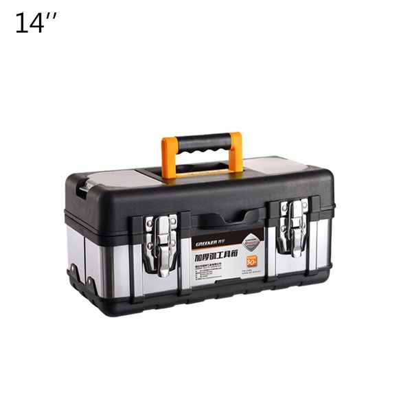 

multifunctional double layer-stainless steel tool box plastic portable organizer