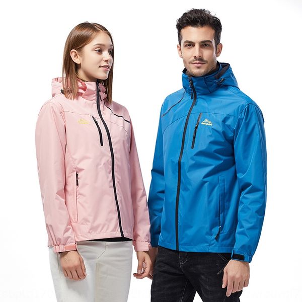 

bzq2r jacket men's and outdoor sports wear couple wear women's spring and autumn thin single layer waterproof windbreaker outdoor, Blue;black