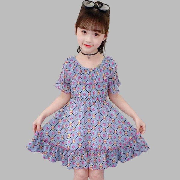 

big girls dress floral pattern dress for girl casual style summer for kids teenage kids girls clothing, Red;yellow
