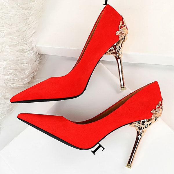 

2020 women 10cm high heels escarpins pumps luxury elegant low heels scarpins lady prom stiletto valentine prom office shoes, Black