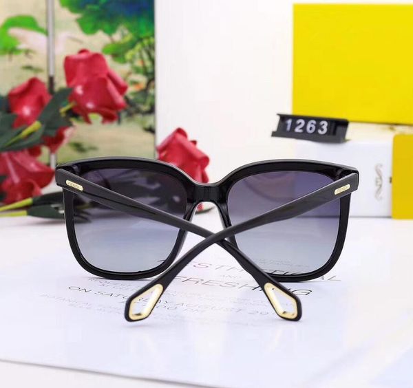 

fd 2020 new large frame polarized sunglasses polaroid ultra-clear polarizer model 1263 fashion brand sunglasses men women, White;black