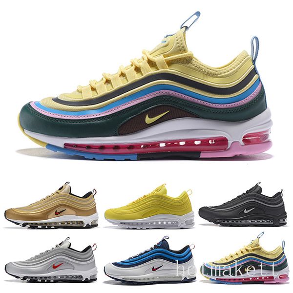 

men running shoes balck metallic gold south beach prm yellow triple white designers women sports sneakers us 5.5-11 g55-e, Black