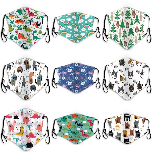 

нового мультфильм лицо маска дети полиграфический мультфильм хлопок солнцезащитное multicolor пыл дышащие защитная маска стили mix hh9-3036