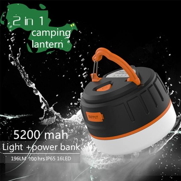

portable lanterns 5200mah camping lamp night light 120 lumen ultra bright led hiking lantern outdoor tent