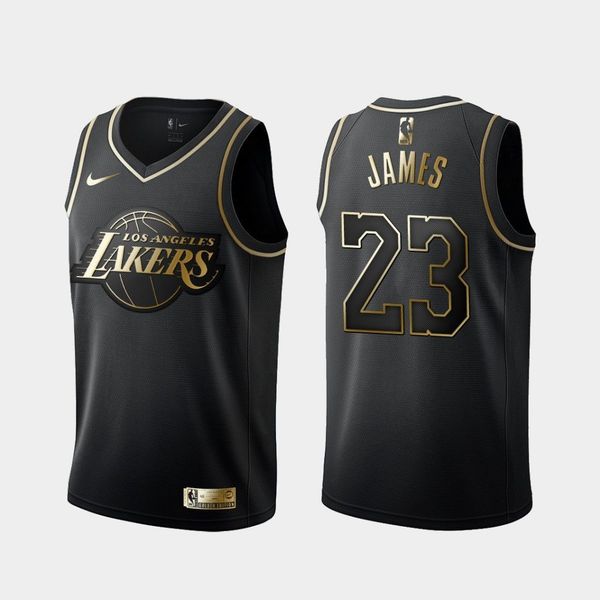 

23 # james gold basketball jersey shirt s-xxl stitched basketball jerseys, Black;white