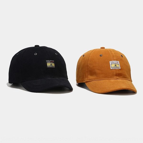 

short hat baseball men' small eaves labeling baseball cap casual all-match cap summer student couple sun hat, Blue;gray