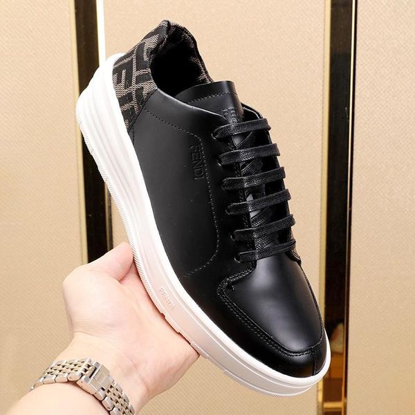 

black leather low -sneaker mens shoes fast delivery lightweight luxury footwears lace -up plus size casual men shoes herren sportschuhe