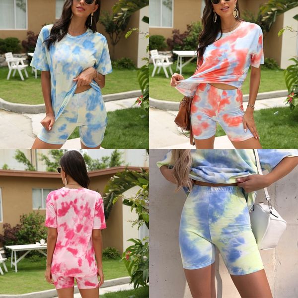 

high end женщины девушки набор t-shirt tops отворотом шеи листья лотоса рукава письмо печать с коротким рукавом майка и плотно плиссированны, Gray