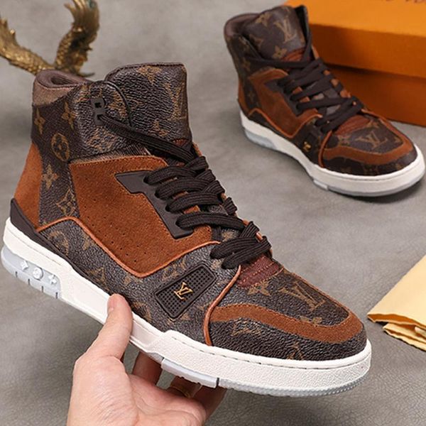 

2021 designer famous luxury mens casual shoes,high mens casual sport shoes breathable leather casual shoes size 38-46 0105, Black