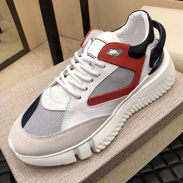 

breathable men 's shoes veloce mid white trio luxury chaussures pour hommes sports lace -up outdoor walking shoes comfortable footwear, Black