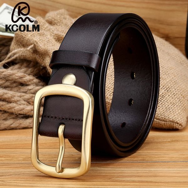 

3gjn1 copper buckle cowhide men's copper buckle a of genui the layer of pure genuine leather belt lengthened large size fat wide be, Black;brown