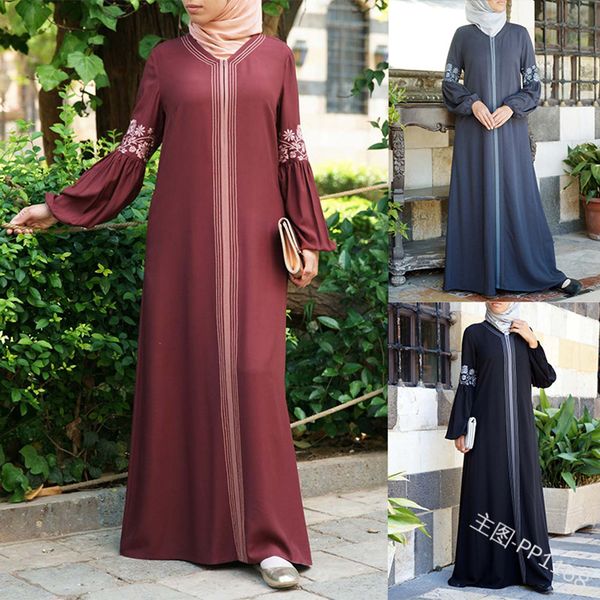 

2020 abaya kaftan dubai turkey arabic long hijab muslim dress women elbise turkish dresses islamic clothing vestidos robe longue