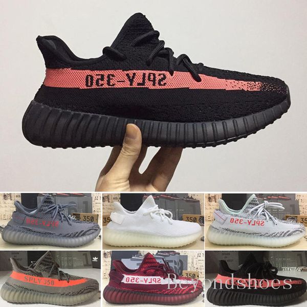 

sesame v2 running shoes 2019 mens womens kanye west static cream white bred blue tint butter designer shoes hu-9c, Black